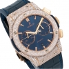 Hublot Classic Fusion 45MM Blue Dial With 12.75 CT Diamonds
