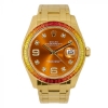 Rolex Pearlmaster Datejust Yellow Gold Orange Sapphires 39MM Watch