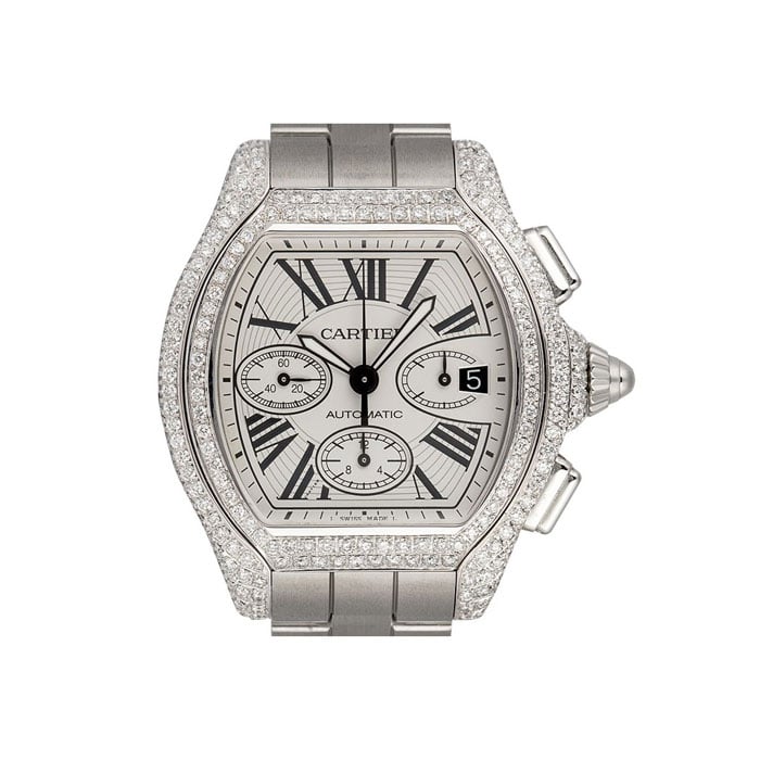 Cartier Roadster Chronograph XL Custom Diamond Set