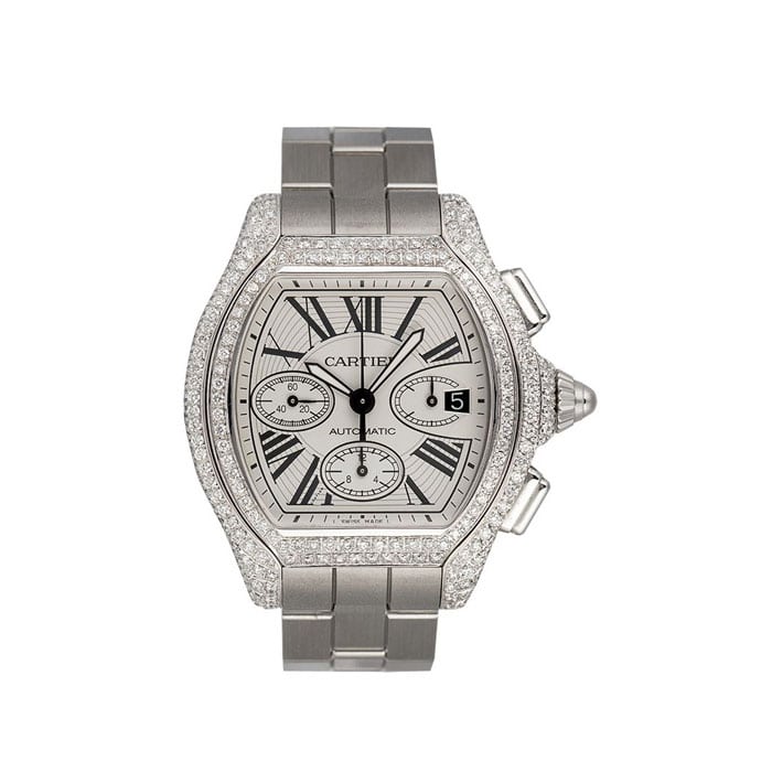 Cartier Roadster Chronograph XL Custom Diamond Set
