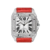 Cartier Santos 100 L Diamond Set Custom Watch