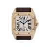 Cartier Santos 100 Midi Yellow Gold Factory Diamond Set