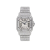 Cartier Santos Galbee Medium Custom Diamond Set