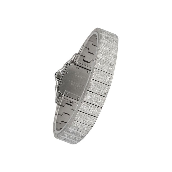 Cartier Santos Galbee Small With Custom Diamond Set