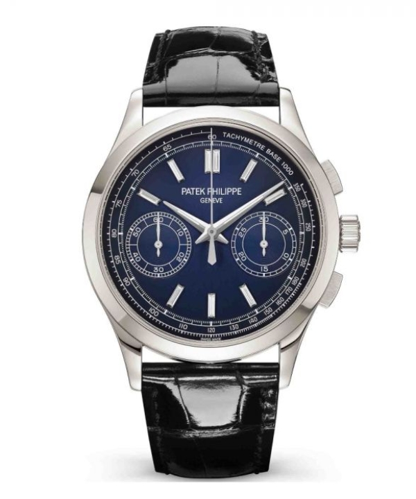 Patek Philippe Complications Platinum Blue Chronograph 39MM Watch