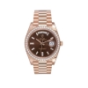 Rolex Day-Date 40 18ct Everose Gold Chocolate Dial Set with Diamonds