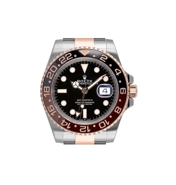 Rolex GMT-Master II Steel and Everose Gold Black Dial Watch