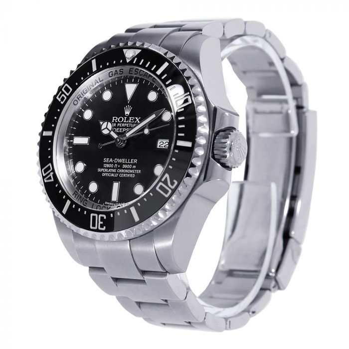 Rolex Sea-Dweller Deepsea Stainless Steel Black Ceramic Bezel 44MM Watch