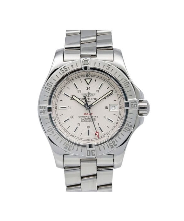 Breitling Colt A17380 41MM White Dial Watch With Stainless Steel Bracelet