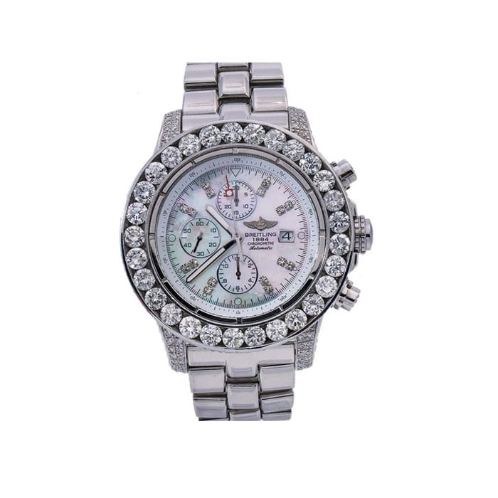 Breitling Super Avenger A11370 42MM MOP Dial Watch