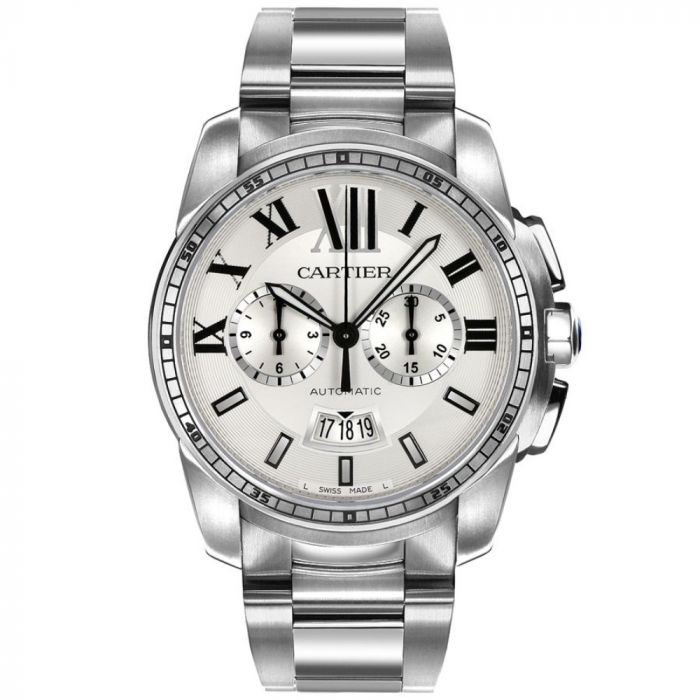 Cartier Calibre de Cartier Stainless Steel Chronograph Watch