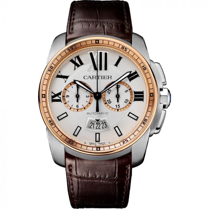 Cartier Calibre de Cartier Stainless Steel Chronograph Watch