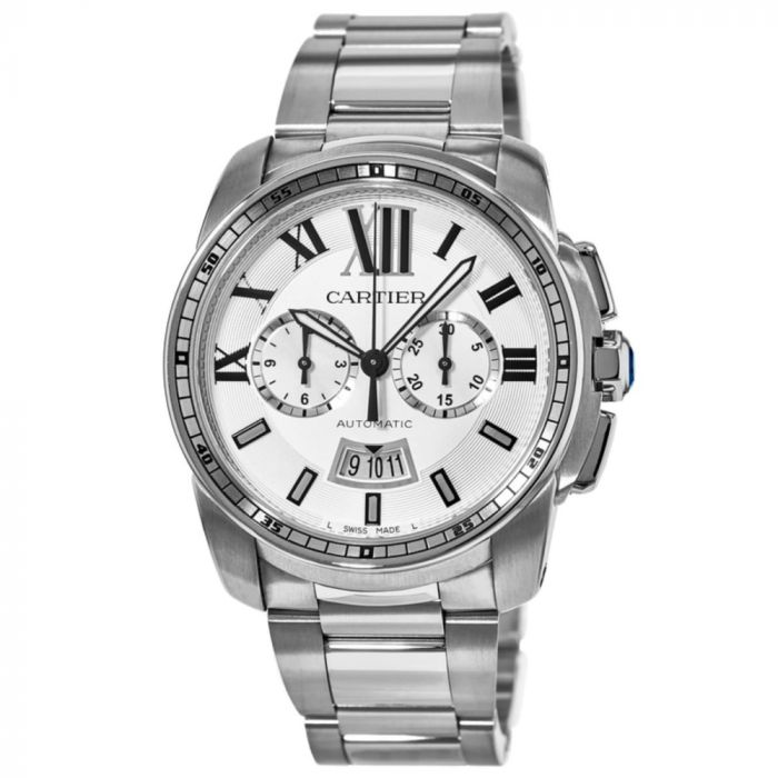 Cartier Calibre de Cartier Stainless Steel Chronograph Watch