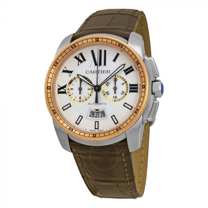 Cartier Calibre de Cartier Stainless Steel Chronograph Watch