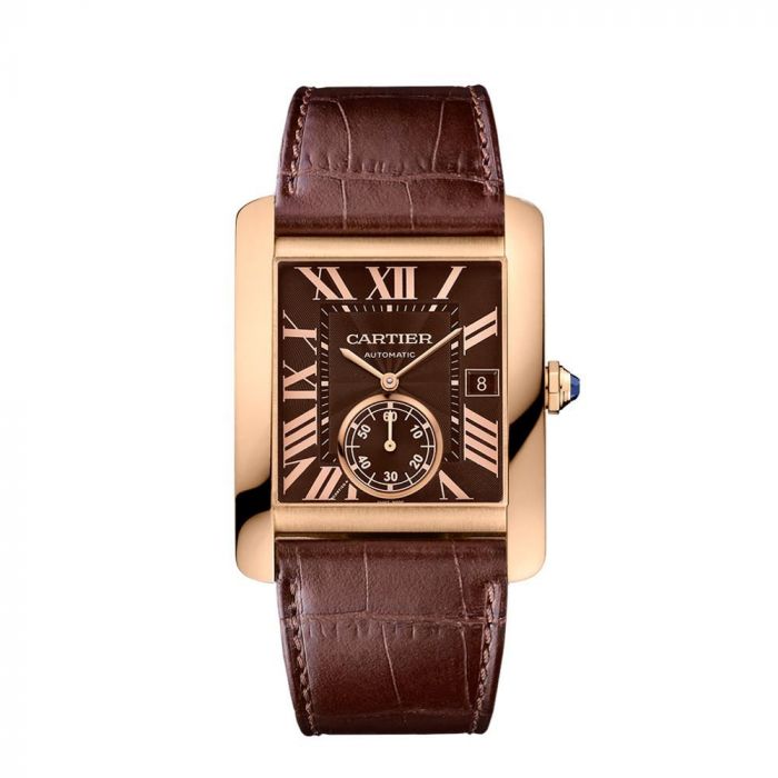 Cartier Tank MC Brown Rose Gold Small Seconds Watch
