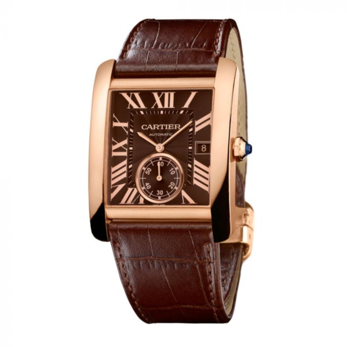 Cartier Tank MC Brown Rose Gold Small Seconds Watch